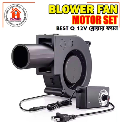 Adjustable Speed Large Air Volume Blower with Power Controller 110V -220V Turbo Blower Fan DC 12V For Waste Oil Stove Firewood_img_0