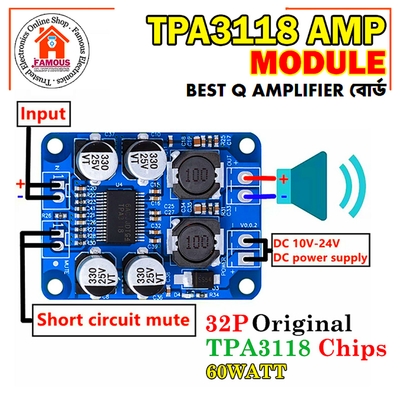 TPA3118 60W Mono Digital Audio Power Amplifier Board_img_3
