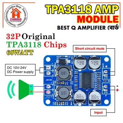 TPA3118 60W Mono Digital Audio Power Amplifier Board_img_0