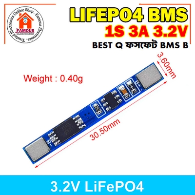 1S 3.2V 3A LiFePO4 BMS PCM Protection Board_img_0