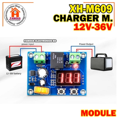 XH-M609 DC 12V-36V Charger Module Voltage OverDischarge Protection Precise Undervoltage Protection Module Board_img_3