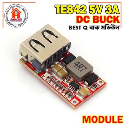 TE842 6-24V to 5V 3A Car, Bike USB Charger Module DC Buck step down Converter_img_2