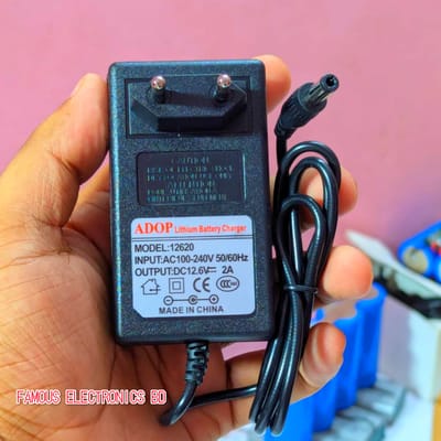 ADOP 12.6V 2A Li-ion Battery Charger | High-Speed CC-CV Smart Charger for 3S Lithium Pack_img_2