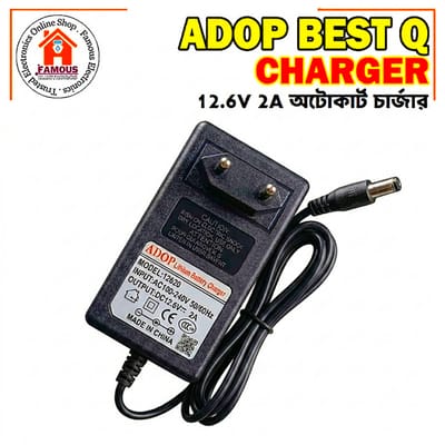 ADOP 12.6V 2A Li-ion Battery Charger | High-Speed CC-CV Smart Charger for 3S Lithium Pack_img_3