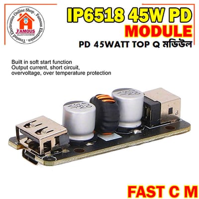 IP6518 Full Protocol 45W Fast Charging Module USB Charge Adapter Mini Power Supply Protection Board QC3.0 QC2.0 FCP BC1.2PD IP6518_img_3