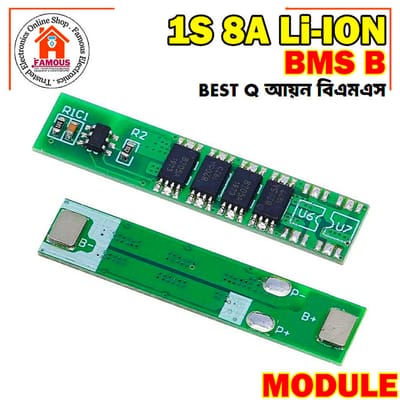 1S 18650 3.7V Lithium Battery Protection Board BMS 8A 4MOS_img_2