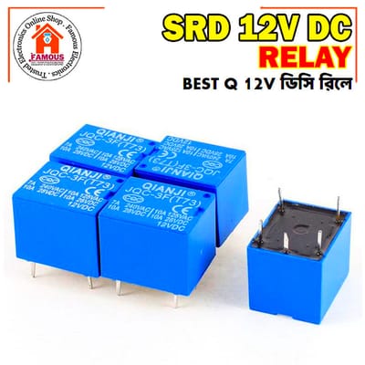 12V Relay 5 Pin 10A SRD-12VDC-SL-C PCB Mount Power Relay Switches_img_3