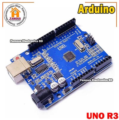 Arduino UNO R3 ATMEGA328P Chip CH340G Development Board with Data Cable and Headers_img_0