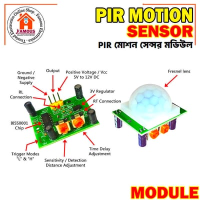 HC-SR501 PIR Motion Sensor Adjust IR Pyroelectric Infrared PIR Motion Sensor for Arduino and other Projects_img_4